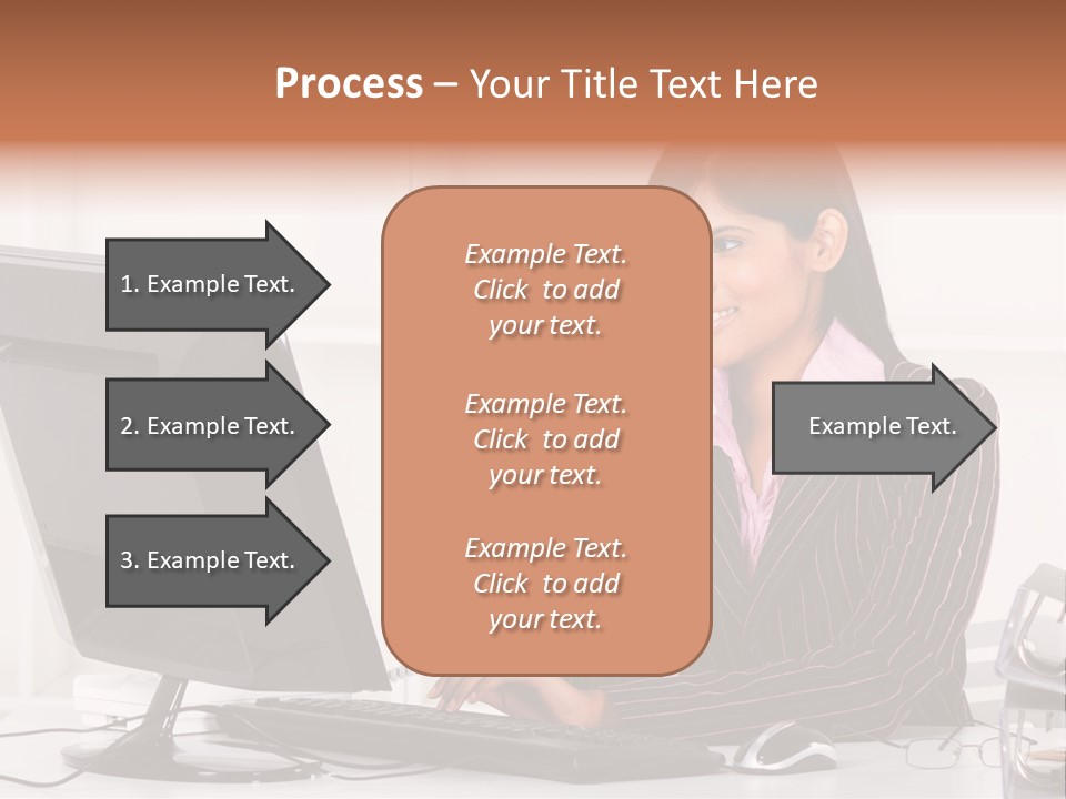 Formal Cheerful Woman PowerPoint Template