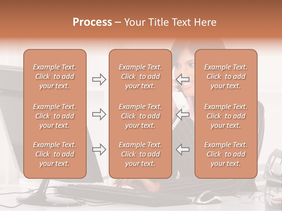 Formal Cheerful Woman PowerPoint Template