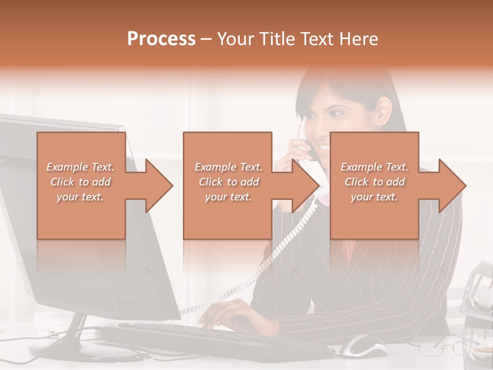 Formal Cheerful Woman PowerPoint Template