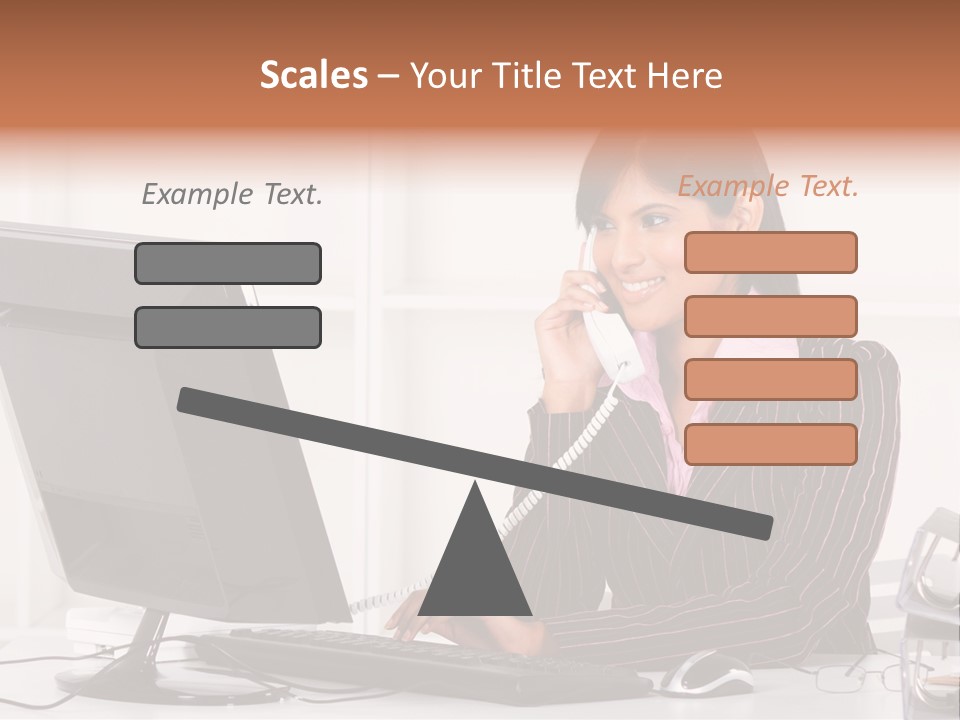 Formal Cheerful Woman PowerPoint Template