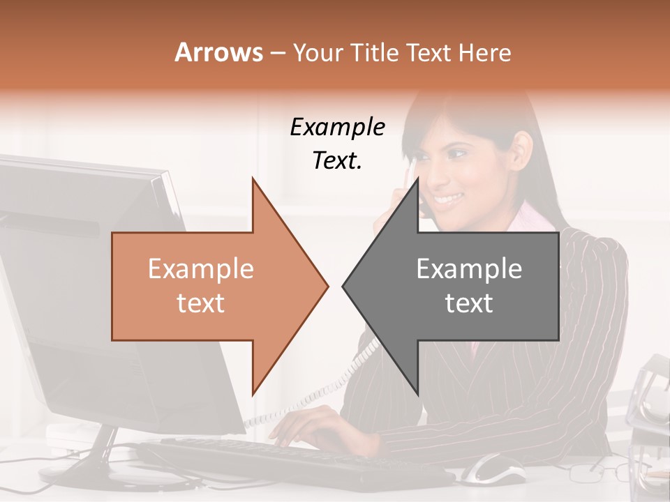 Formal Cheerful Woman PowerPoint Template