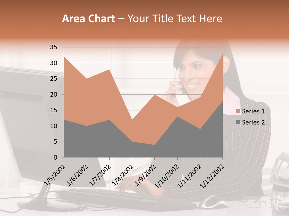 Formal Cheerful Woman PowerPoint Template