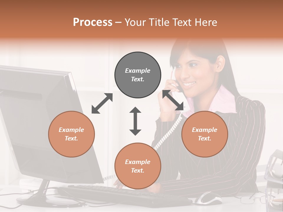 Formal Cheerful Woman PowerPoint Template