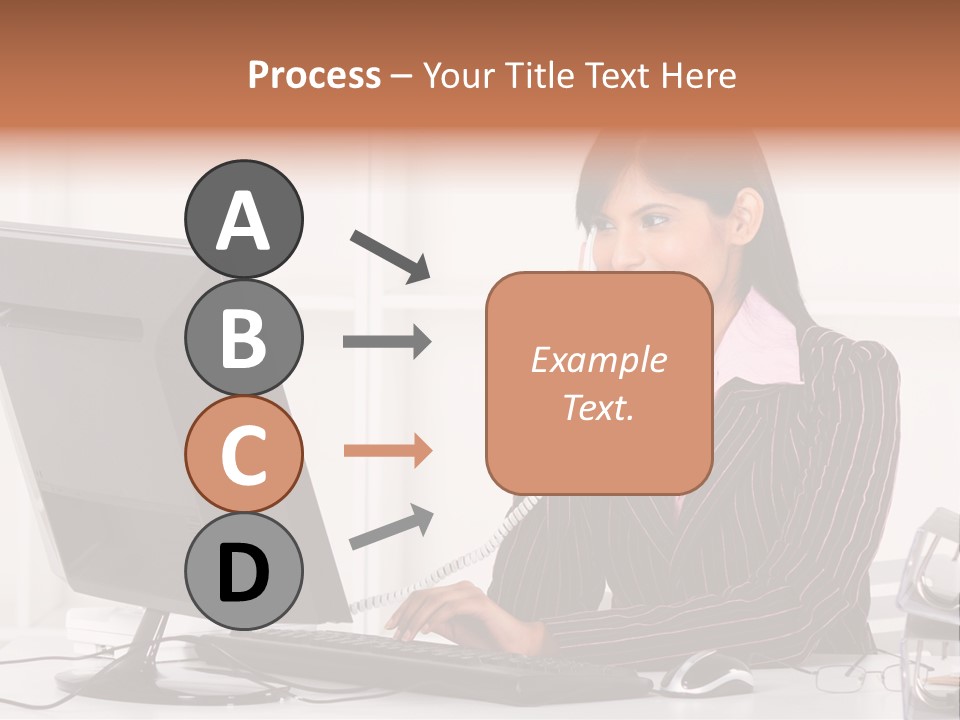 Formal Cheerful Woman PowerPoint Template