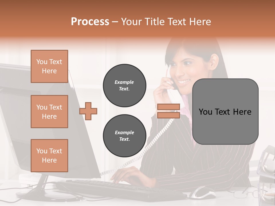 Formal Cheerful Woman PowerPoint Template