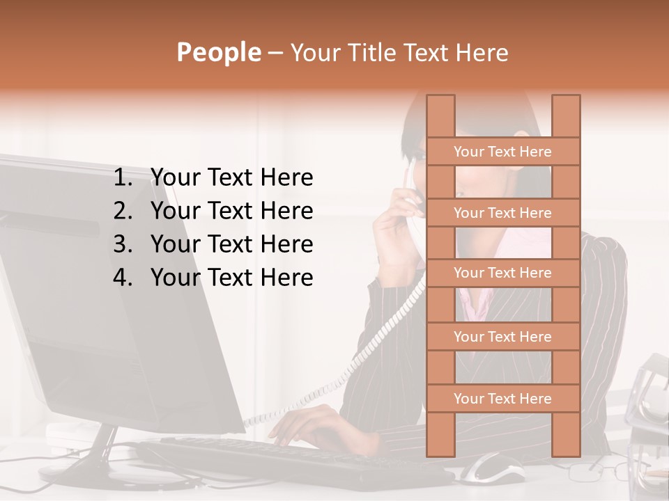 Formal Cheerful Woman PowerPoint Template