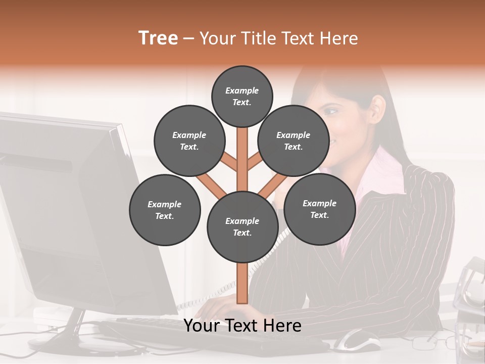 Formal Cheerful Woman PowerPoint Template