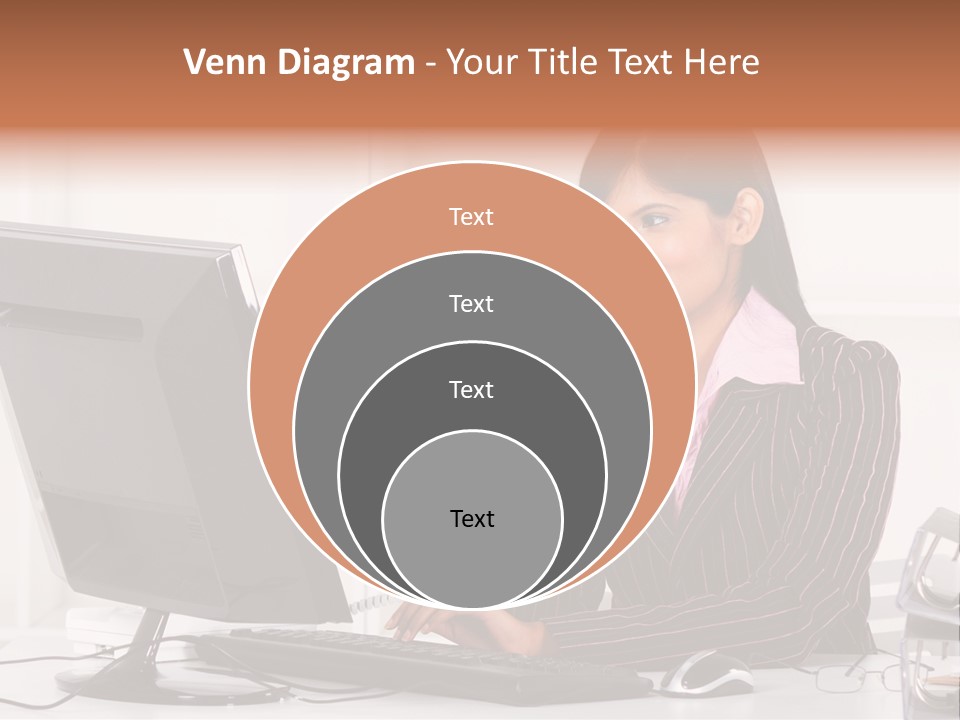 Formal Cheerful Woman PowerPoint Template
