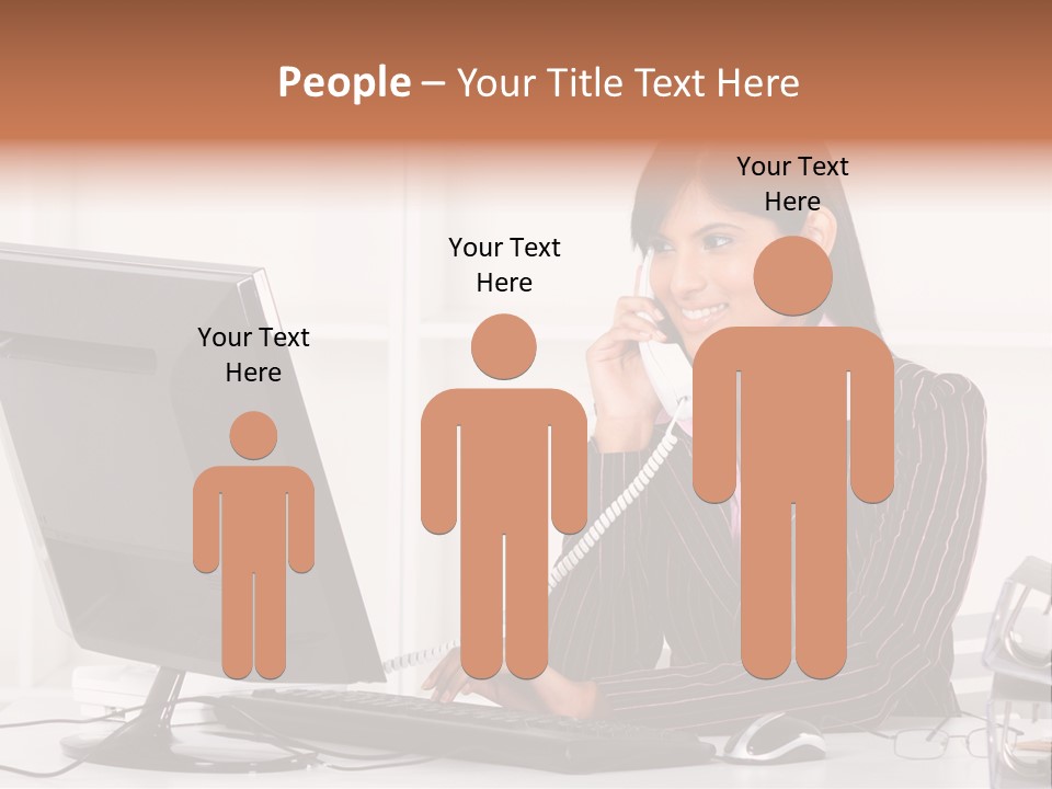 Formal Cheerful Woman PowerPoint Template