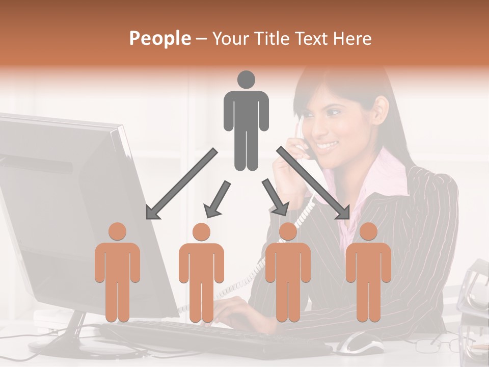 Formal Cheerful Woman PowerPoint Template