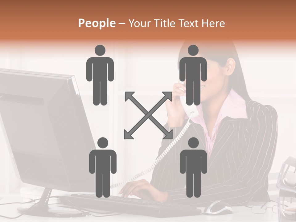 Formal Cheerful Woman PowerPoint Template