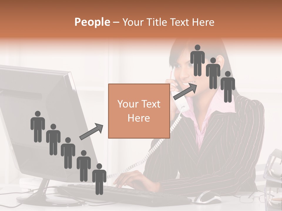 Formal Cheerful Woman PowerPoint Template