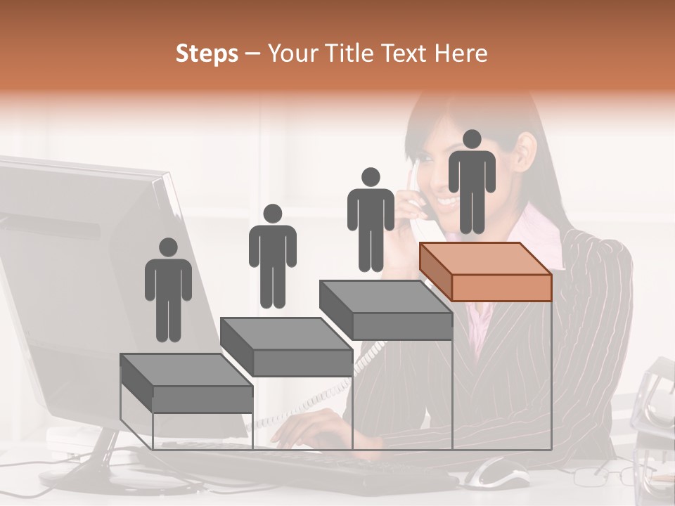 Formal Cheerful Woman PowerPoint Template