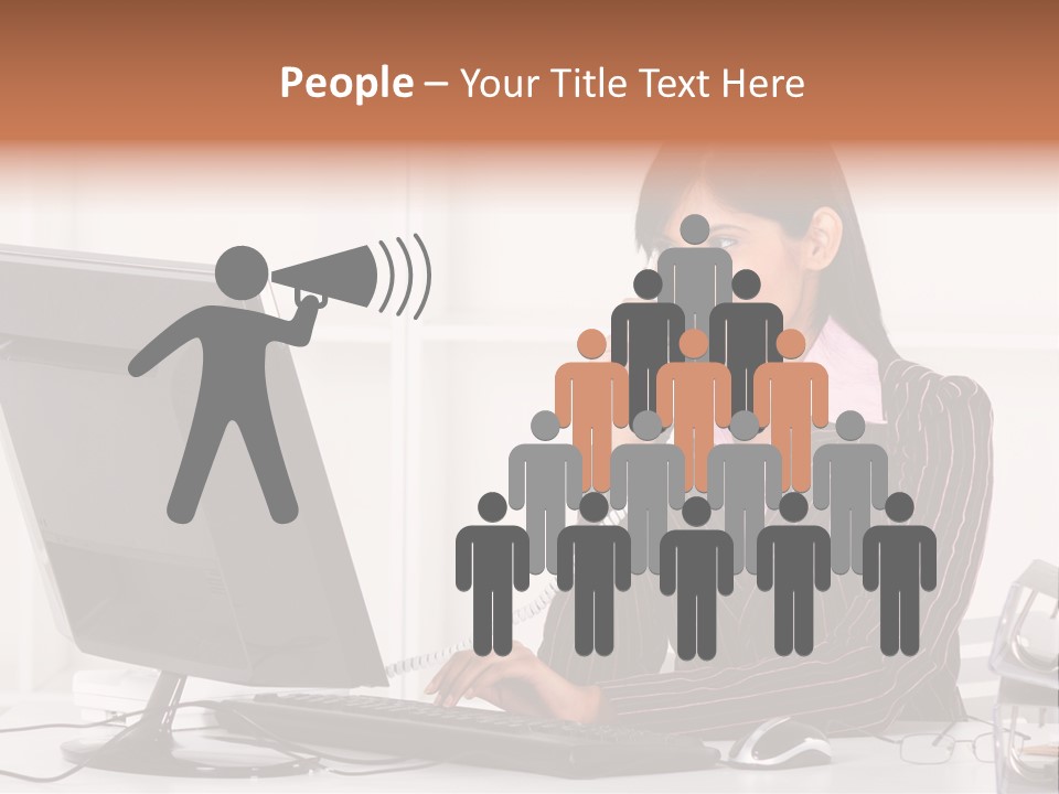 Formal Cheerful Woman PowerPoint Template