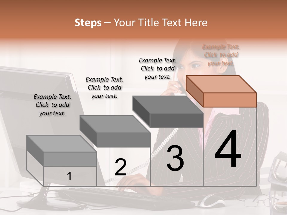 Formal Cheerful Woman PowerPoint Template