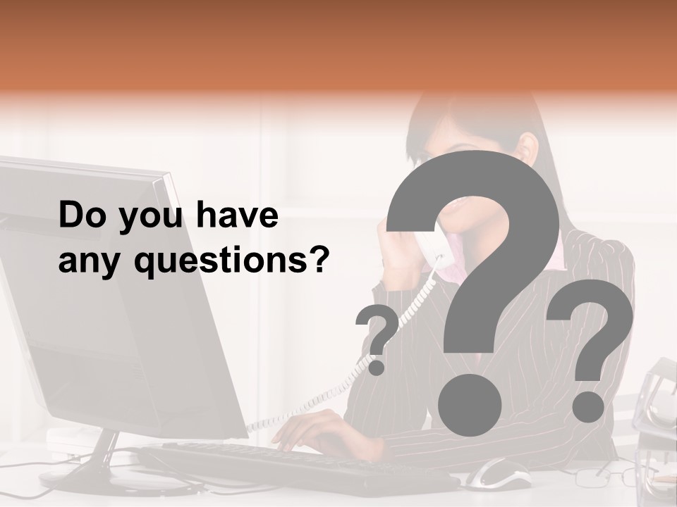 Formal Cheerful Woman PowerPoint Template