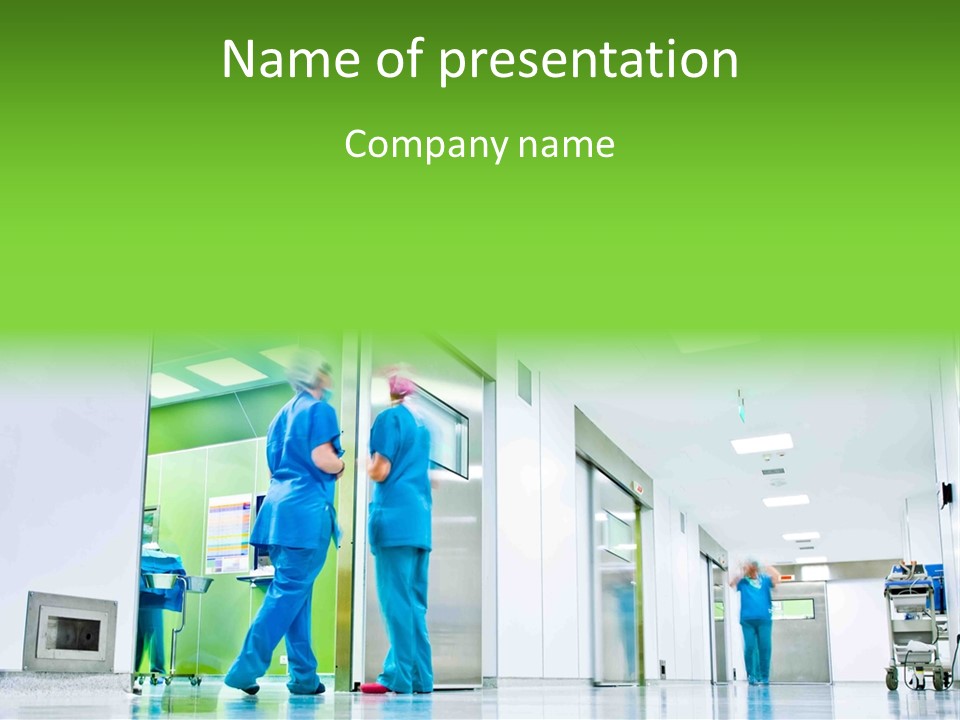 Hygiene Health Care Hallway PowerPoint Template