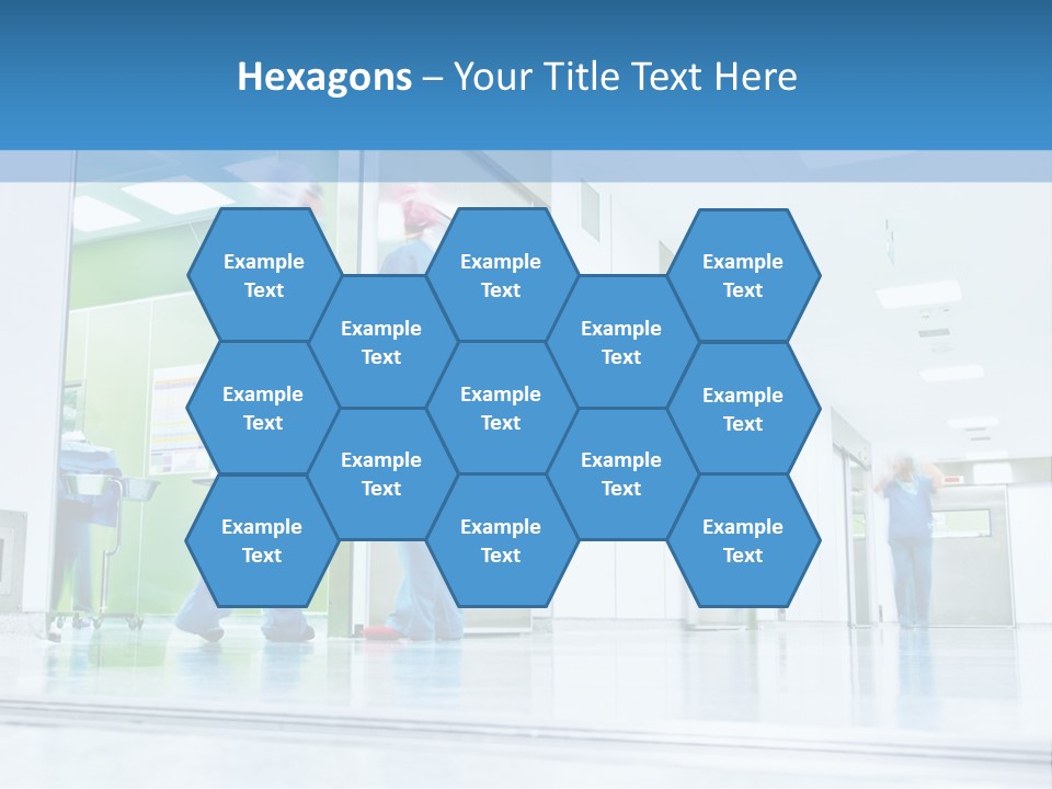 A Group Of Doctors Walking Down A Hospital Hallway PowerPoint Template