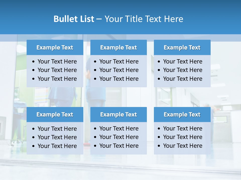 A Group Of Doctors Walking Down A Hospital Hallway PowerPoint Template