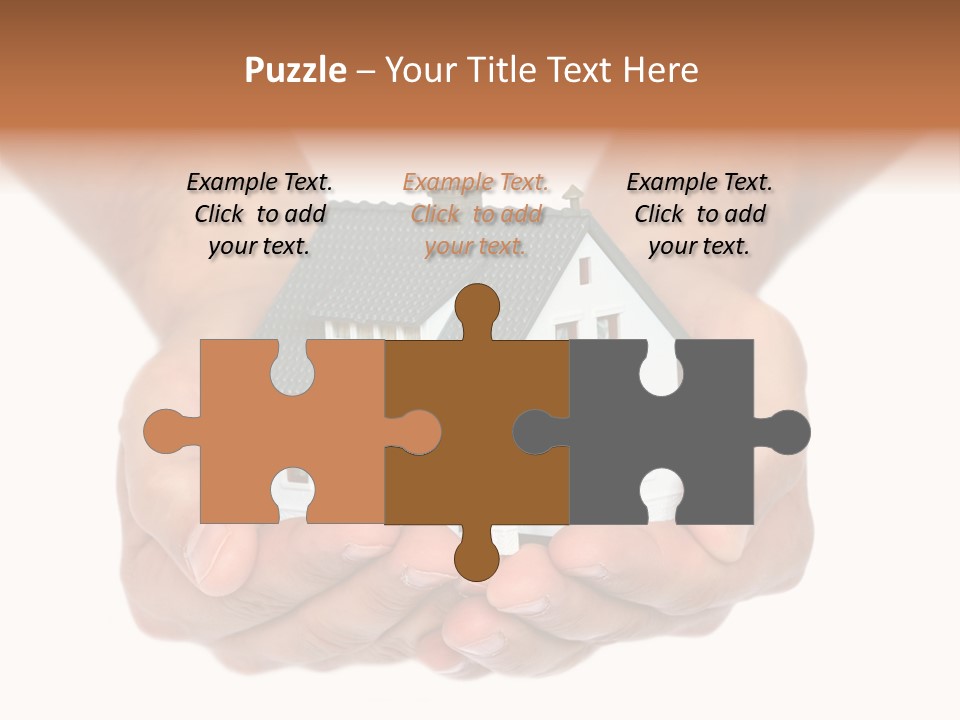 A Person Holding A Small House In Their Hands PowerPoint Template