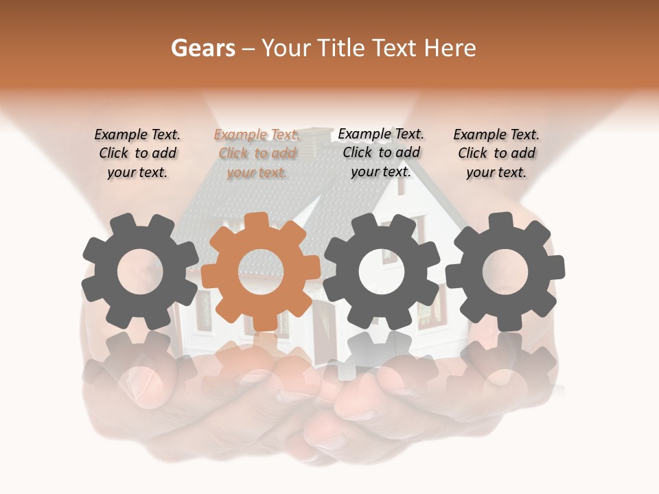 A Person Holding A Small House In Their Hands PowerPoint Template