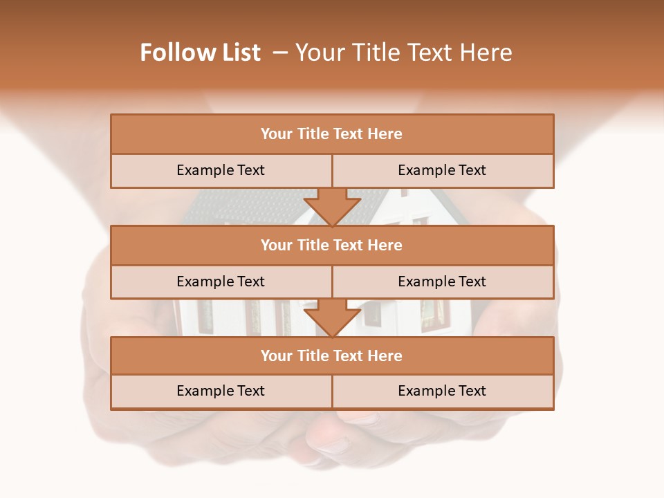 A Person Holding A Small House In Their Hands PowerPoint Template