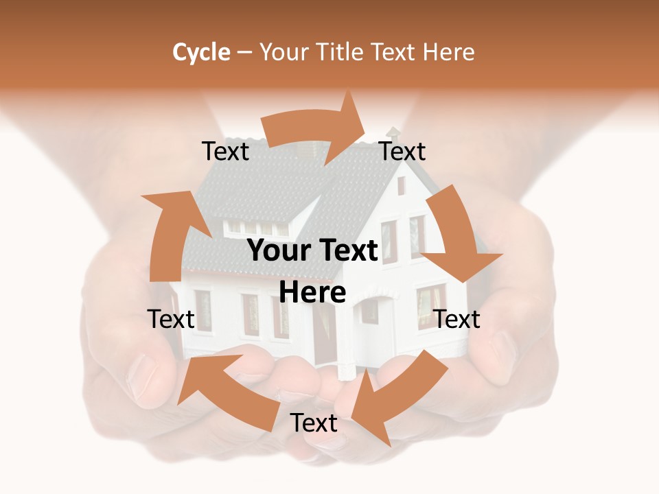 A Person Holding A Small House In Their Hands PowerPoint Template