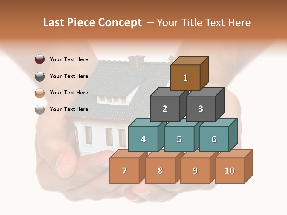 A Person Holding A Small House In Their Hands PowerPoint Template