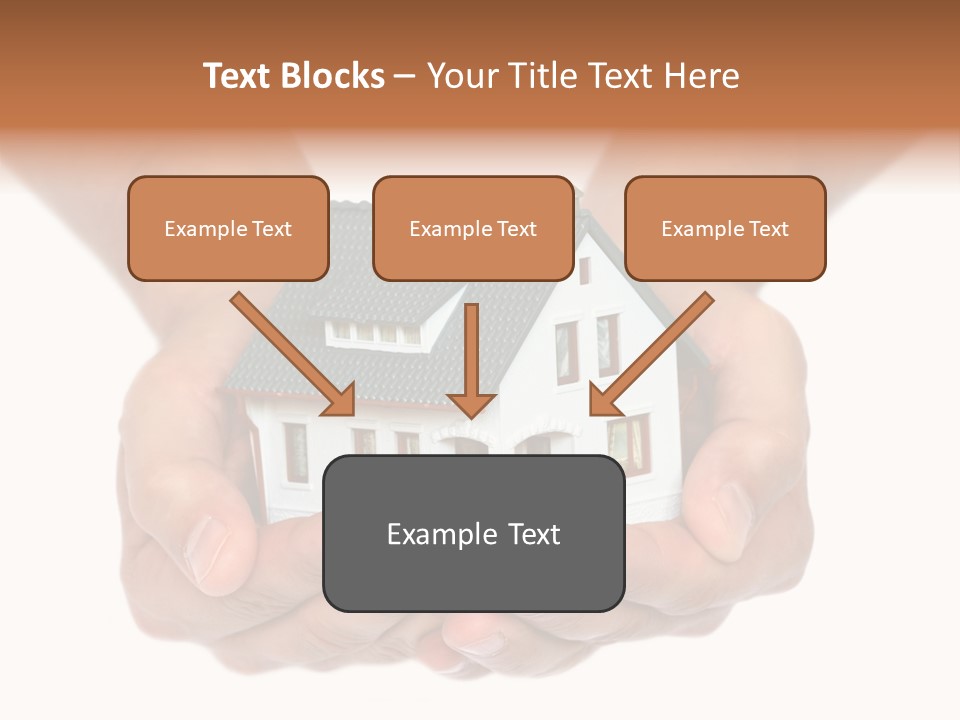A Person Holding A Small House In Their Hands PowerPoint Template