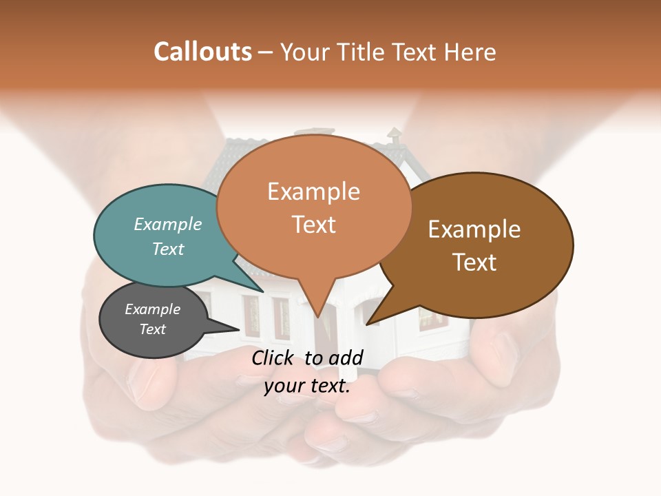 A Person Holding A Small House In Their Hands PowerPoint Template