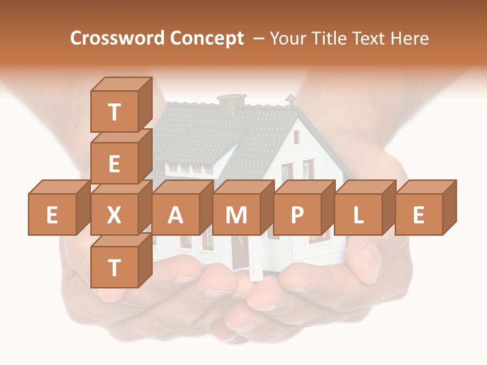 A Person Holding A Small House In Their Hands PowerPoint Template