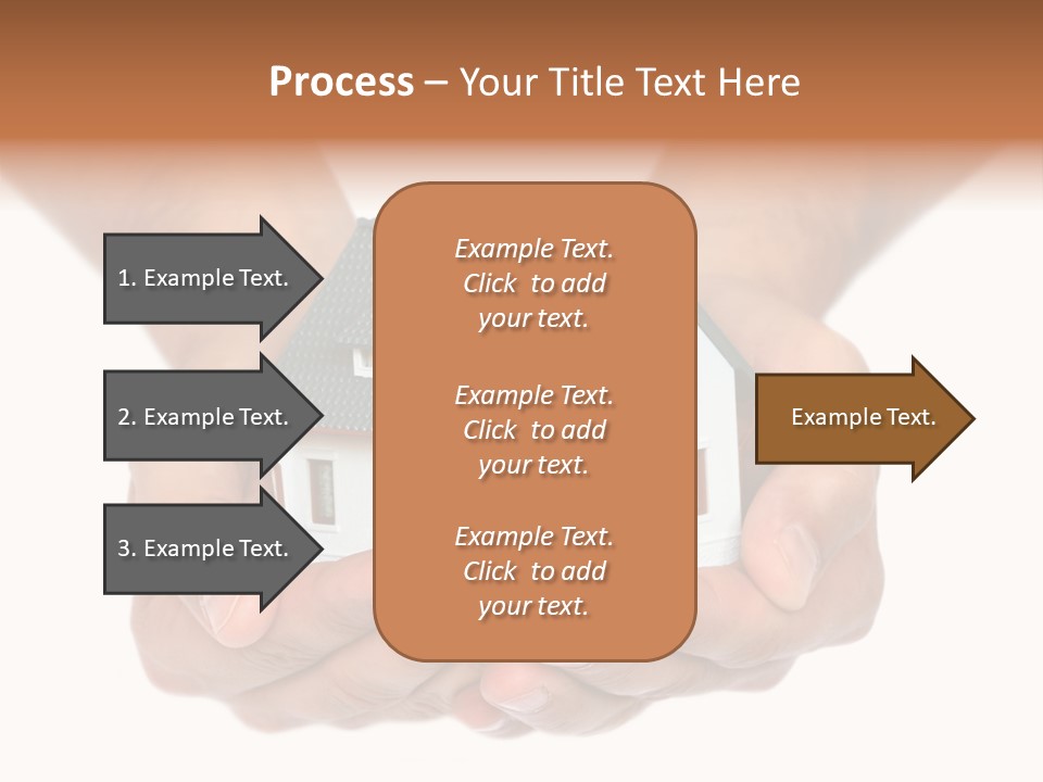 A Person Holding A Small House In Their Hands PowerPoint Template