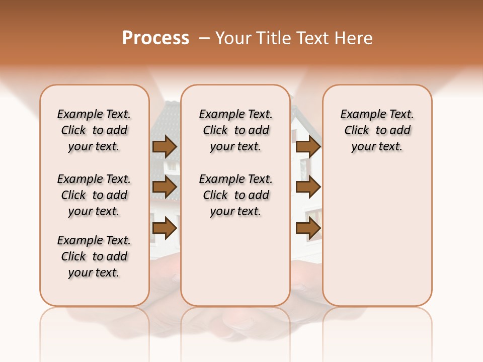 A Person Holding A Small House In Their Hands PowerPoint Template