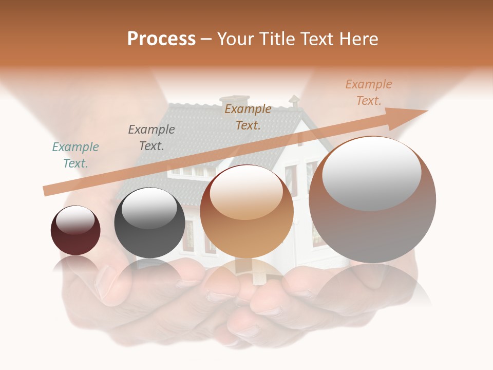 A Person Holding A Small House In Their Hands PowerPoint Template