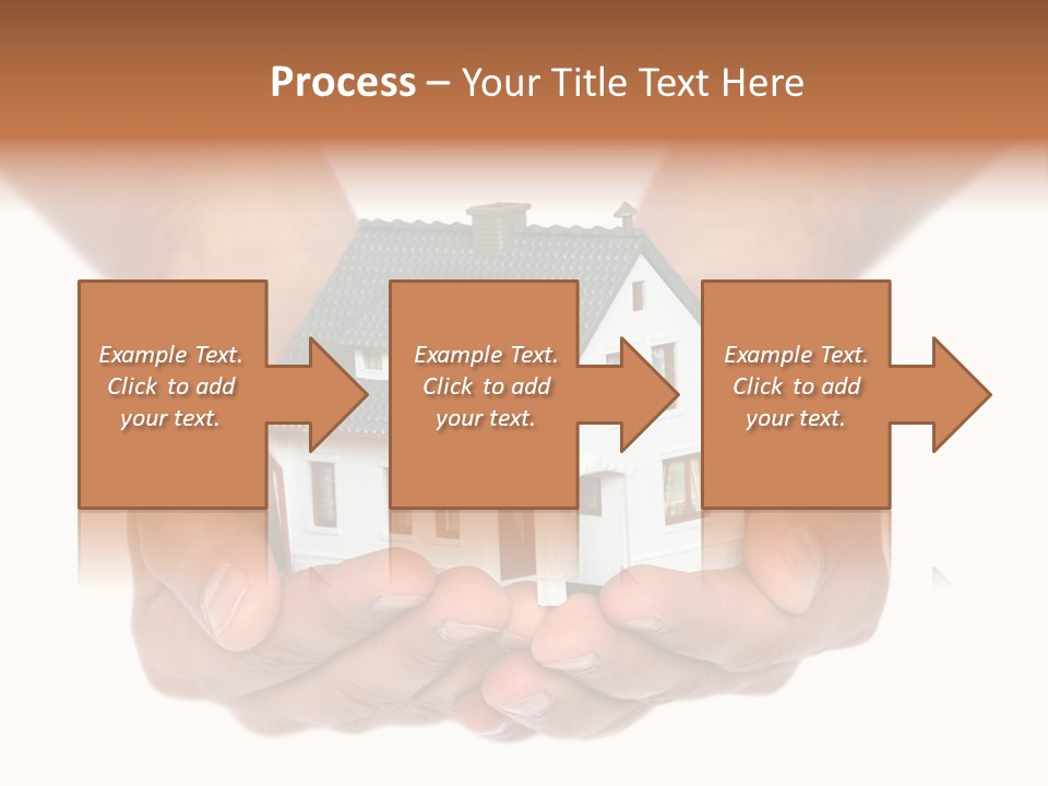 A Person Holding A Small House In Their Hands PowerPoint Template