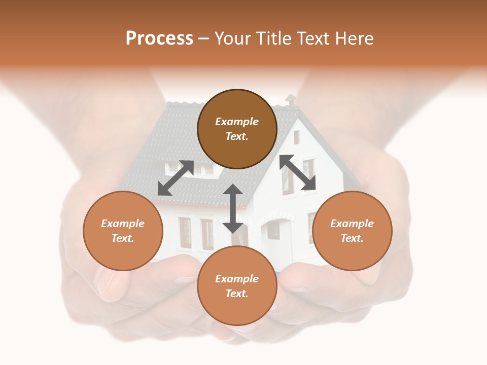 A Person Holding A Small House In Their Hands PowerPoint Template