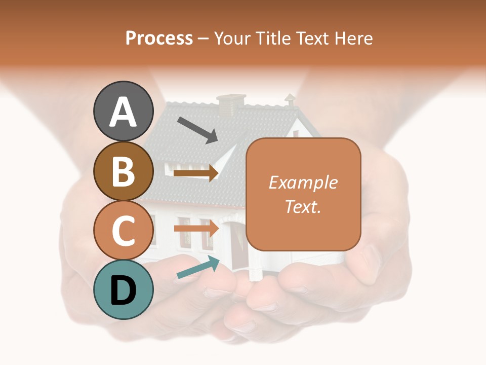 A Person Holding A Small House In Their Hands PowerPoint Template
