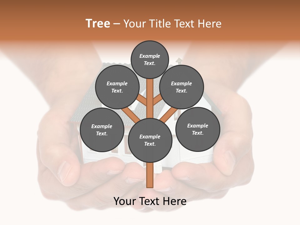 A Person Holding A Small House In Their Hands PowerPoint Template