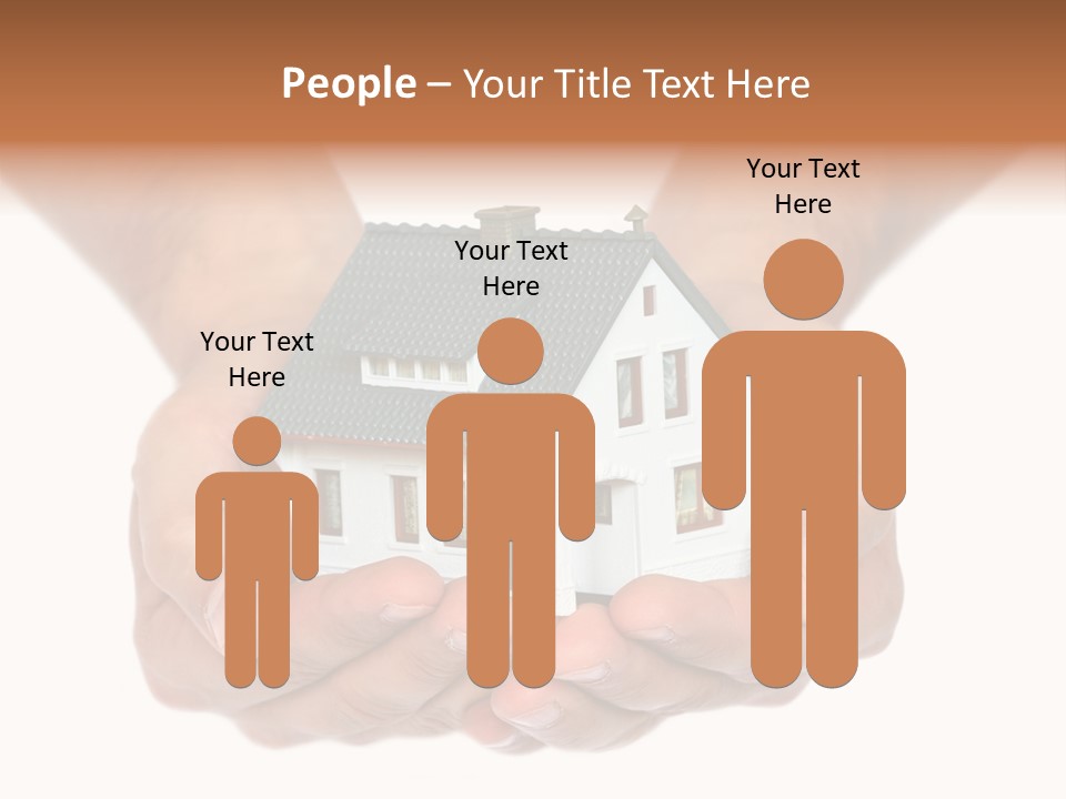 A Person Holding A Small House In Their Hands PowerPoint Template
