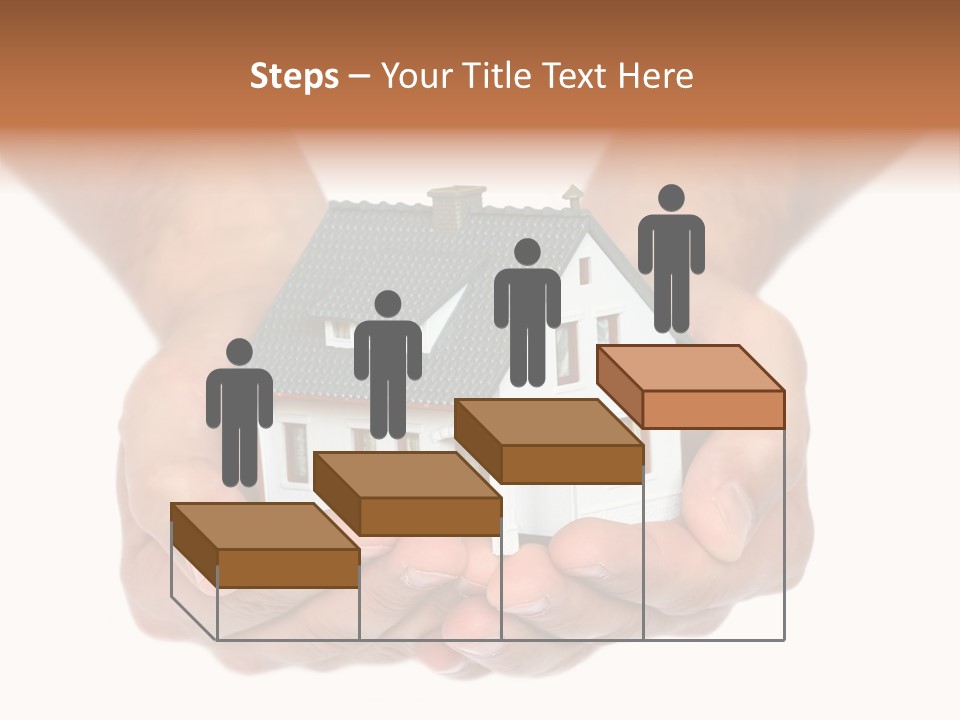 A Person Holding A Small House In Their Hands PowerPoint Template