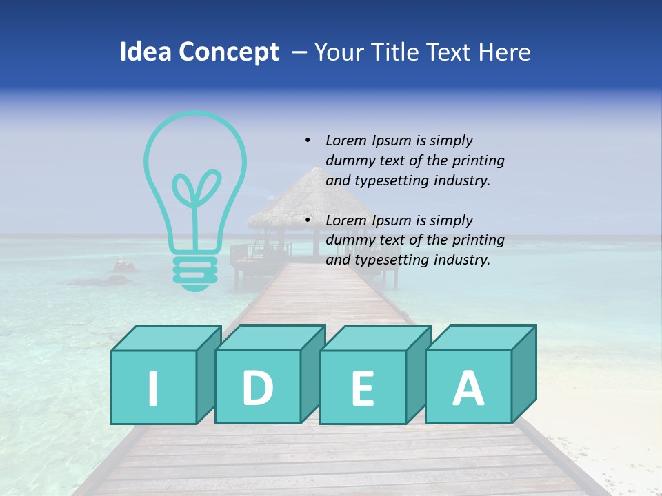 Atoll Maldives Isolated PowerPoint Template