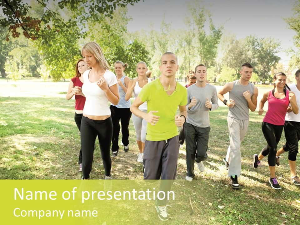 Jogger Active Young PowerPoint Template