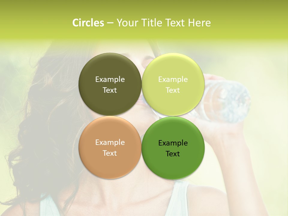 A Woman Drinking Water From A Plastic Bottle PowerPoint Template