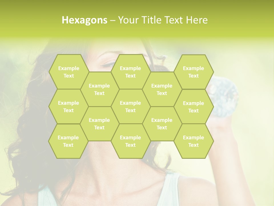 A Woman Drinking Water From A Plastic Bottle PowerPoint Template