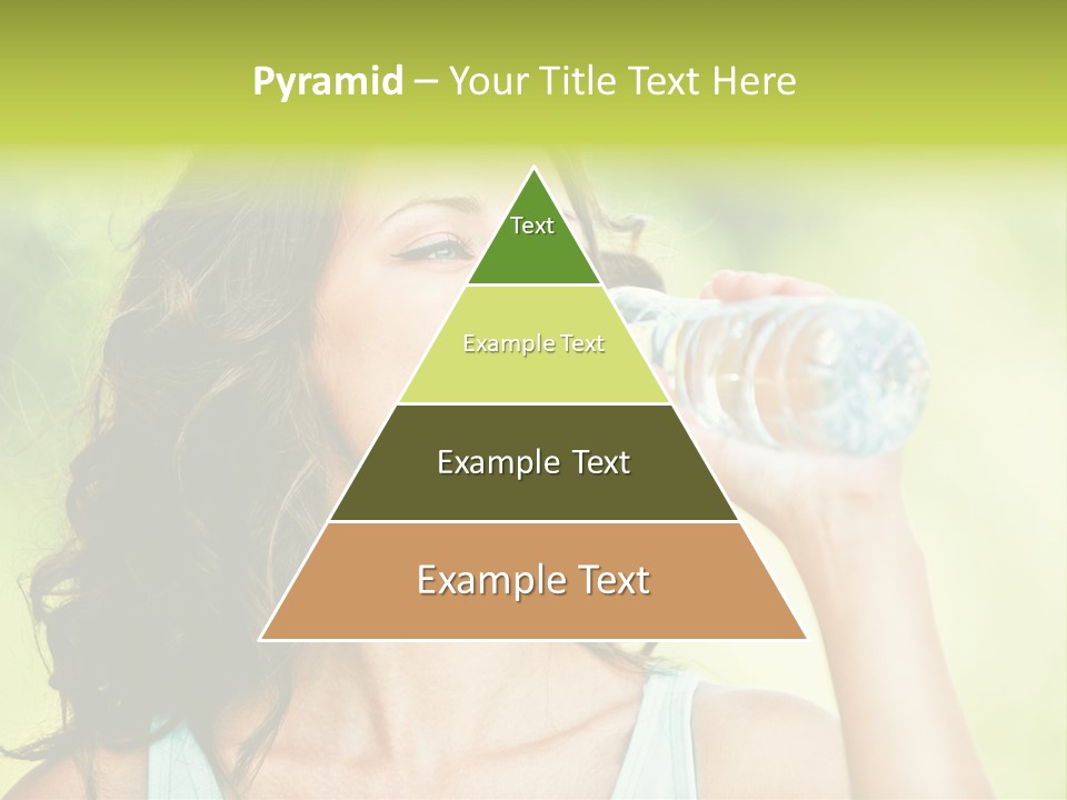 A Woman Drinking Water From A Plastic Bottle PowerPoint Template