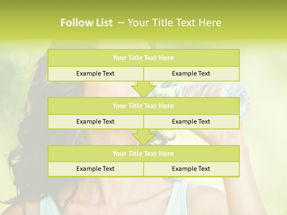 A Woman Drinking Water From A Plastic Bottle PowerPoint Template