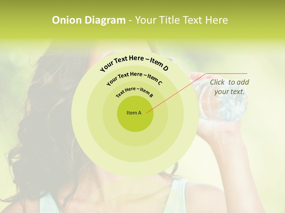 A Woman Drinking Water From A Plastic Bottle PowerPoint Template