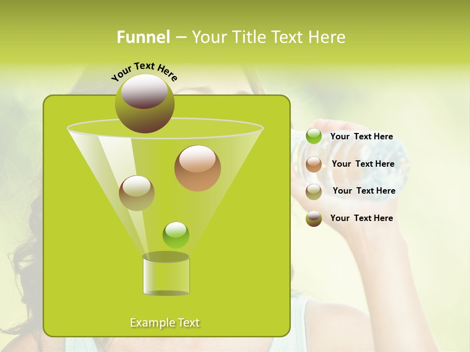 A Woman Drinking Water From A Plastic Bottle PowerPoint Template