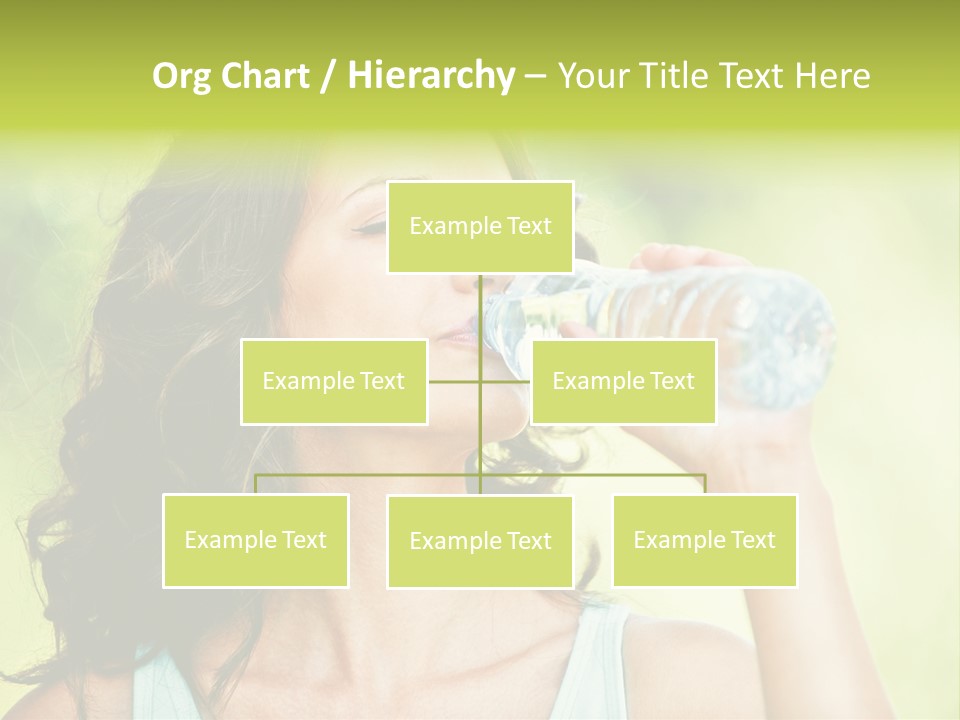 A Woman Drinking Water From A Plastic Bottle PowerPoint Template