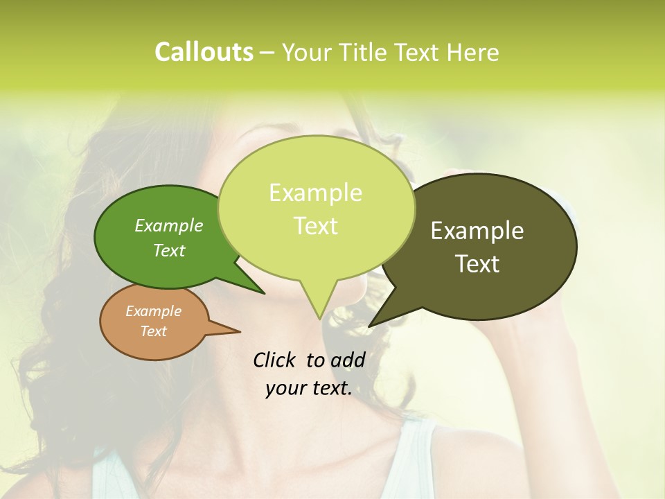 A Woman Drinking Water From A Plastic Bottle PowerPoint Template